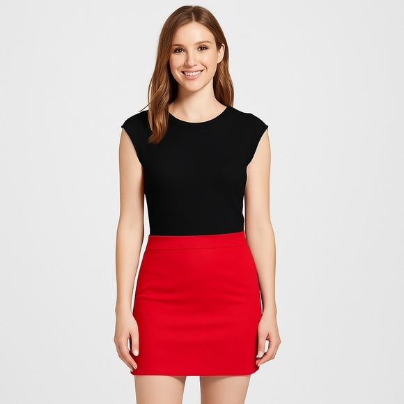 H&M Red Pencil Skirt 4 - Picture 1 of 5